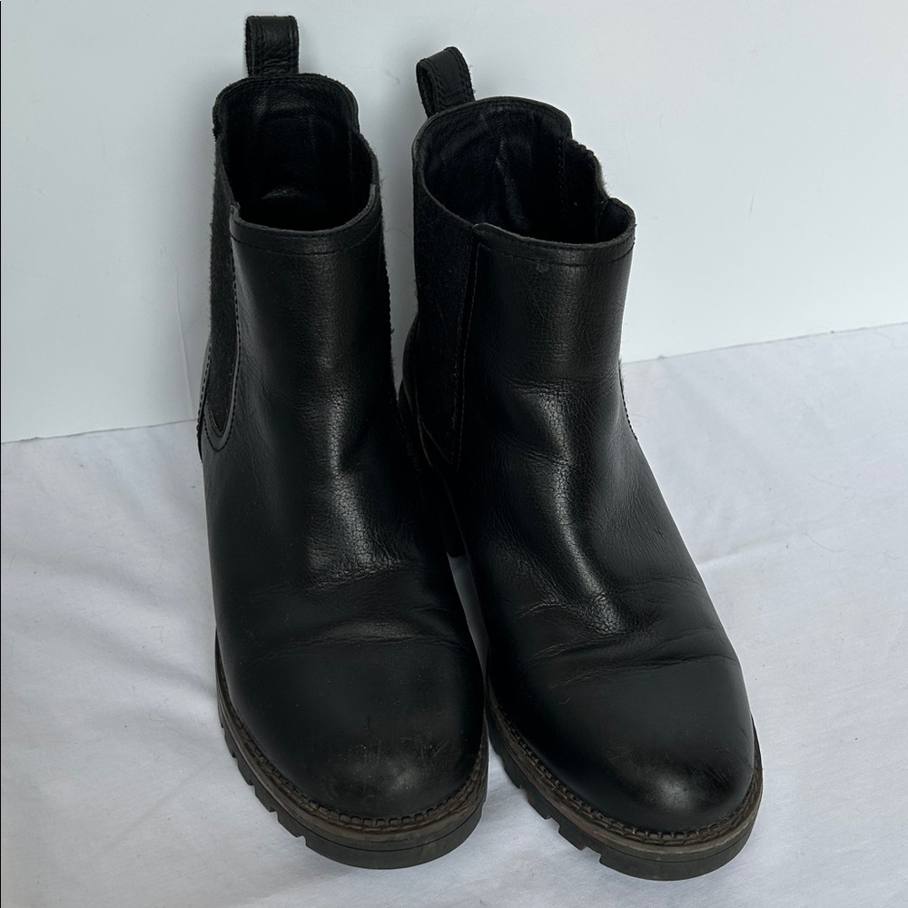 Crown Vintage Black Leather Men's Boots